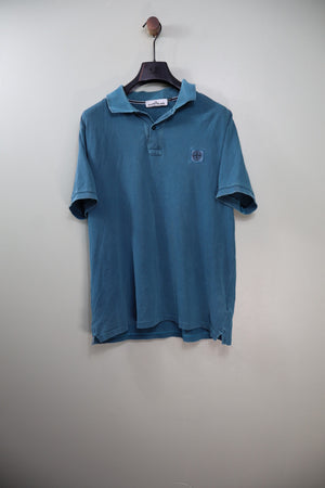 Stone Island Blue Slim Fit Polo