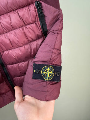 Stone Island Burgundy Micro Yarn Down Gilet