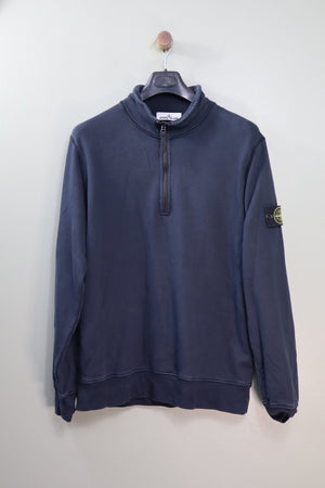 Stone Island Navy 1/4 Zip Jumper