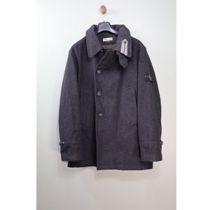 Stone Island Charcoal Grey Wool Parka Jacket