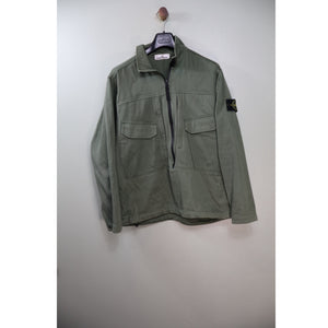 Stone Island Green 1/2 Zip Smock
