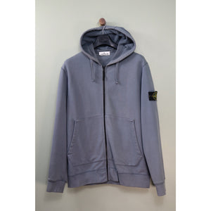 Stone Island Blue Zipped Hoodie