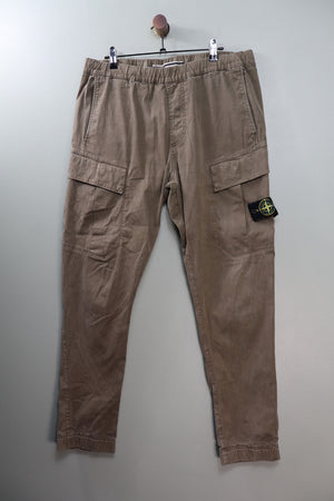 Stone Island Khaki RE-T Cargo Bottoms
