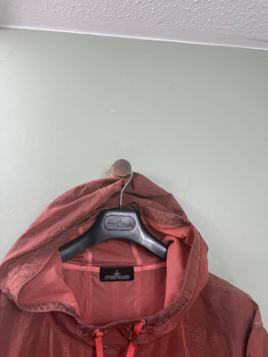 Stone Island Salmon Striped Nylon Metal Shadow Project Smock