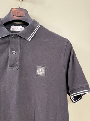 Stone Island Black Slim Fit Polo