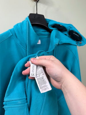 C.P. Company Aqua Blue Goggle Hoodie