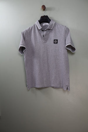 Stone Island Grey Slim Fit Polo