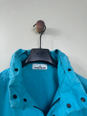 Stone Island Aqua Blue Cotton Cordura Jacket