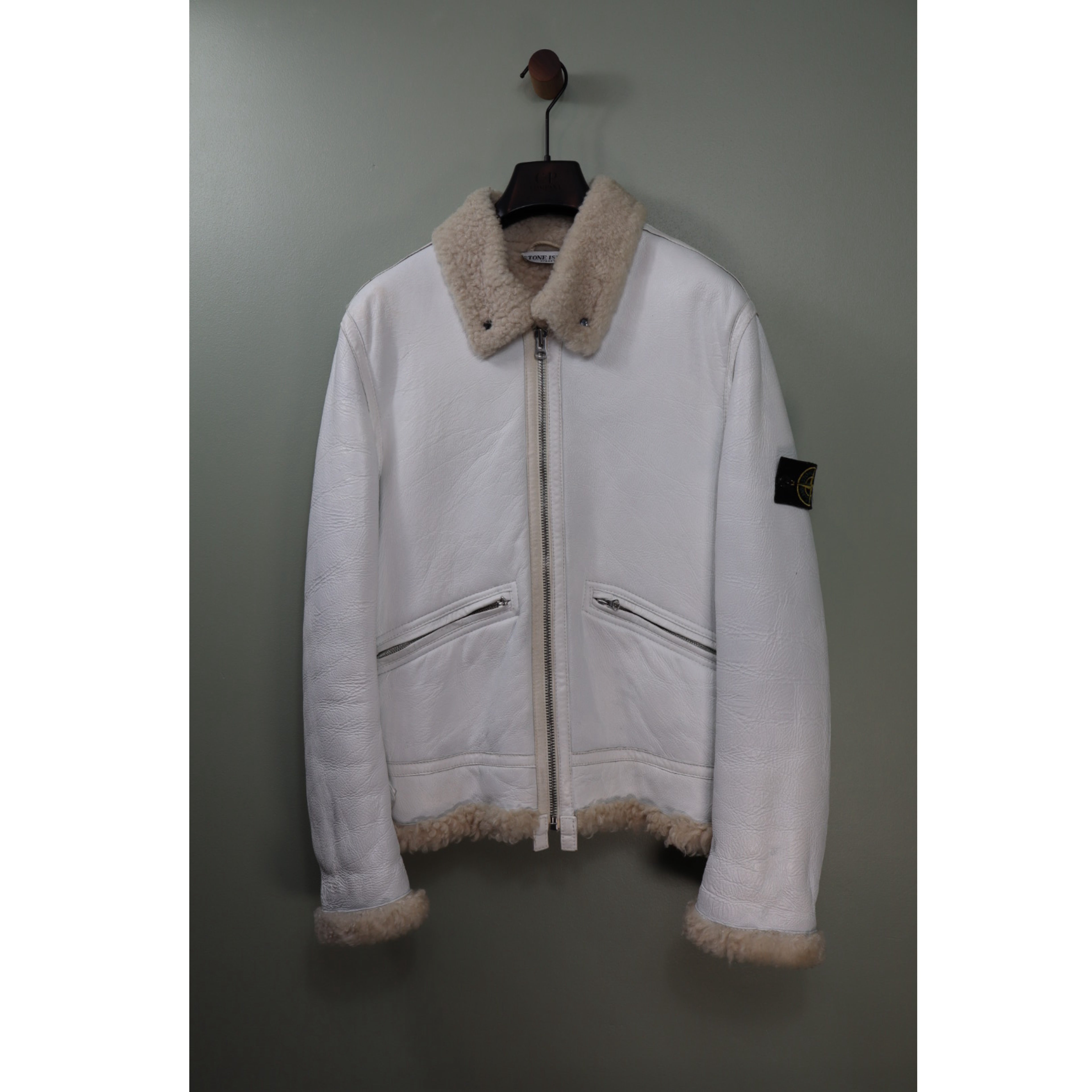 Stone Island White 2006 Sheepskin Leather Jacket – HeatfromTS
