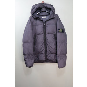 Stone Island Charcoal Grey Crinkle Reps Down Jacket