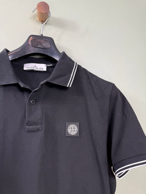 Stone Island Black Slim Fit Polo