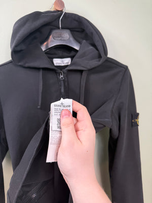 Stone Island Black Zipped Hoodie