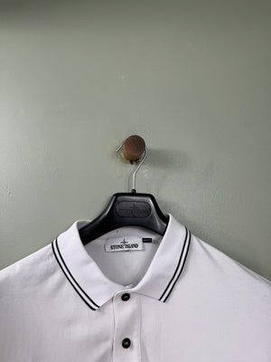 Stone Island White Slim Fit Polo