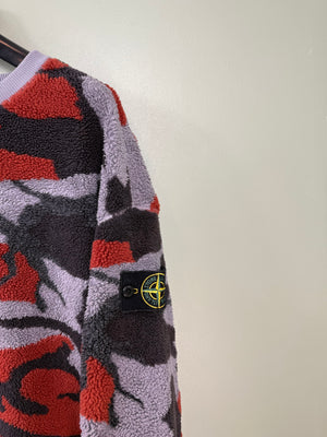 Stone Island Camo Teddy Fleece Jumper