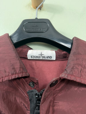 Stone Island Burgundy Nylon Metal Overshirt
