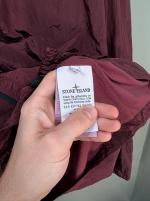Stone Island Burgundy Nylon Metal Overshirt