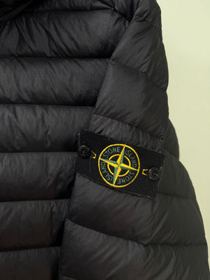Stone Island Black Loom Woven Down Jacket