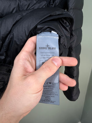 Stone Island Black Loom Woven Down Jacket