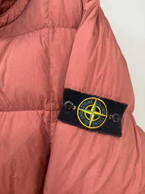 Stone Island Burnt Orange Crinkle Reps Down Jacket