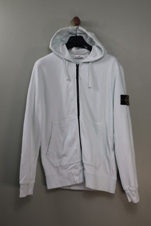 Stone Island Mint Green Zipped Hoodie