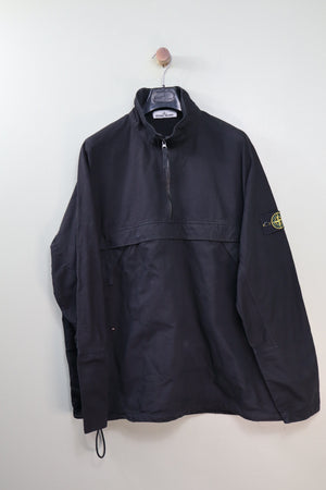 Stone Island Black 1/4 Zip Smock