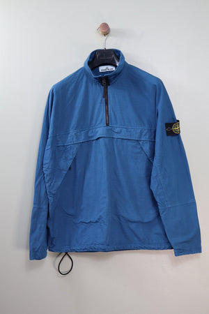 Stone Island Blue 1/4 Zip Smock