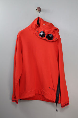 C.P. Company X Adidas Red Goggle Hoodie