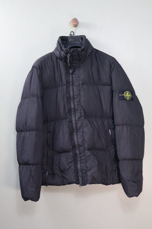 Stone Island Black Crinkle Reps Down Jacket