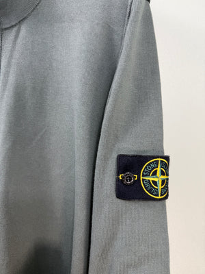 Stone Island Dark Green Zipped Knit Jumper