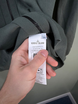 Stone Island Dark Green Zipped Knit Jumper