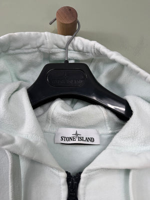 Stone Island Mint Green Zipped Hoodie