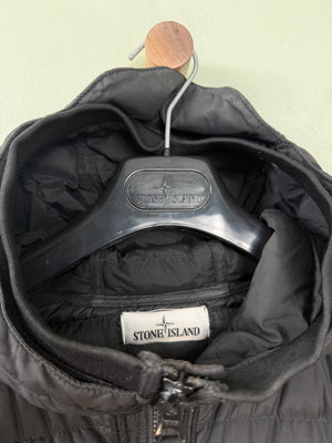 Stone Island Black O Cotton R Nylon Tela Down Jacket