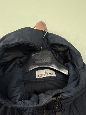 Stone Island Navy Crinkle Reps Down Jacket