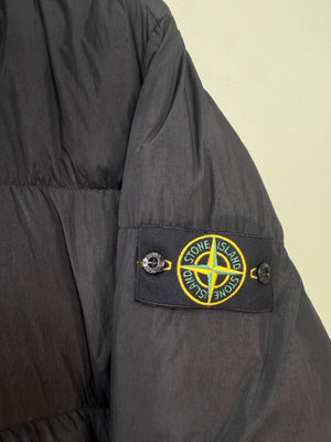 Stone Island Black Crinkle Reps Down Jacket
