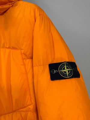Stone Island Orange Crinkle Reps Down Jacket