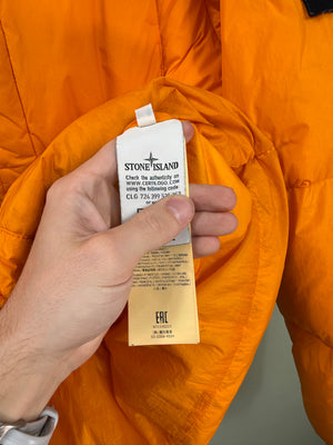 Stone Island Orange Crinkle Reps Down Jacket