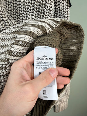 Stone Island Green Corrosion Knit Jumper
