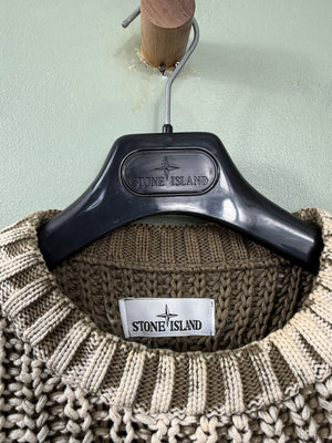 Stone Island Green Corrosion Knit Jumper