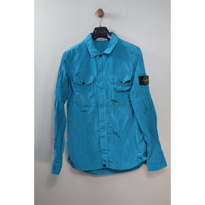Stone Island Blue Nylon Metal Overshirt