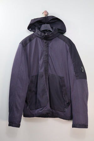 C.P. Company Black Garment Dyed Nylon J Mesh Down Jacket