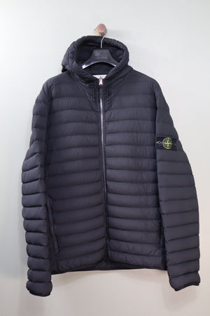 Stone Island Black Loom Woven Down Jacket