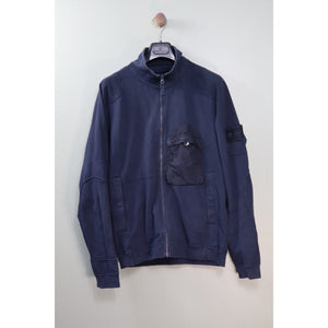 Stone Island Navy Ghost Zipped Jumper