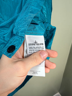 Stone Island Blue Nylon Metal Overshirt