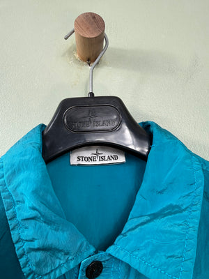 Stone Island Blue Nylon Metal Overshirt