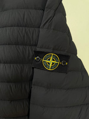 Stone Island Black Loom Woven Down Jacket