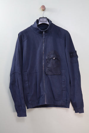 Stone Island Navy Ghost Zipped Jumper