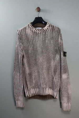 Stone Island Green Corrosion Knit Jumper