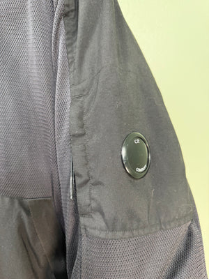 C.P. Company Black Garment Dyed Nylon J Mesh Down Jacket